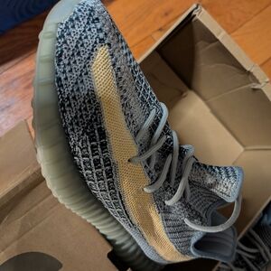 Stylish Gray and Yellow Sneakers